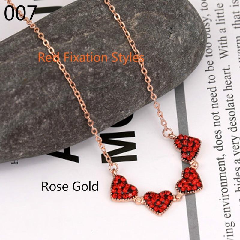 New Fashion Folding Four Clover Pendant Heart Necklaces Simple Flower Necklace for Women Birthday Jewelry