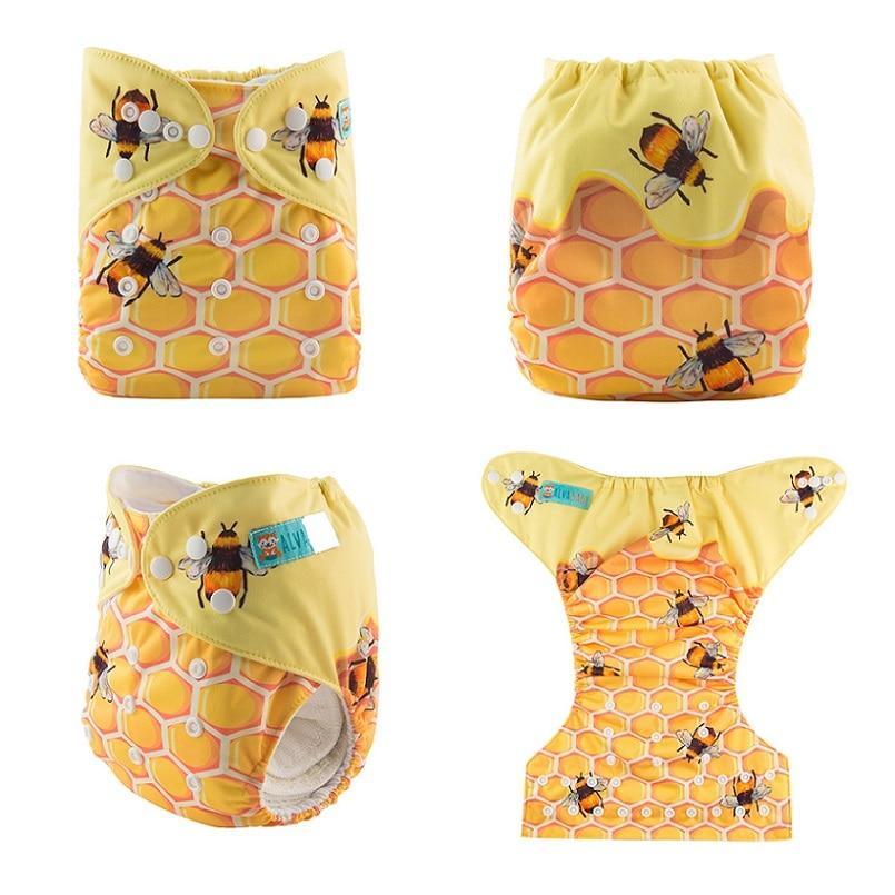 ModernLuxury Printed Baby Cloth Diaper Reusable Cloth Nappy Snap Adjustable Pocket Diaper Nappies For Baby Kids