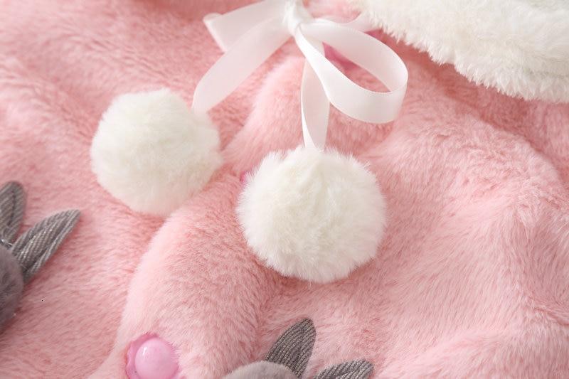 Princess Baby Girls Winter Thick Bownot Cloak Coat Flower for Children In Modern New Design With Flowers