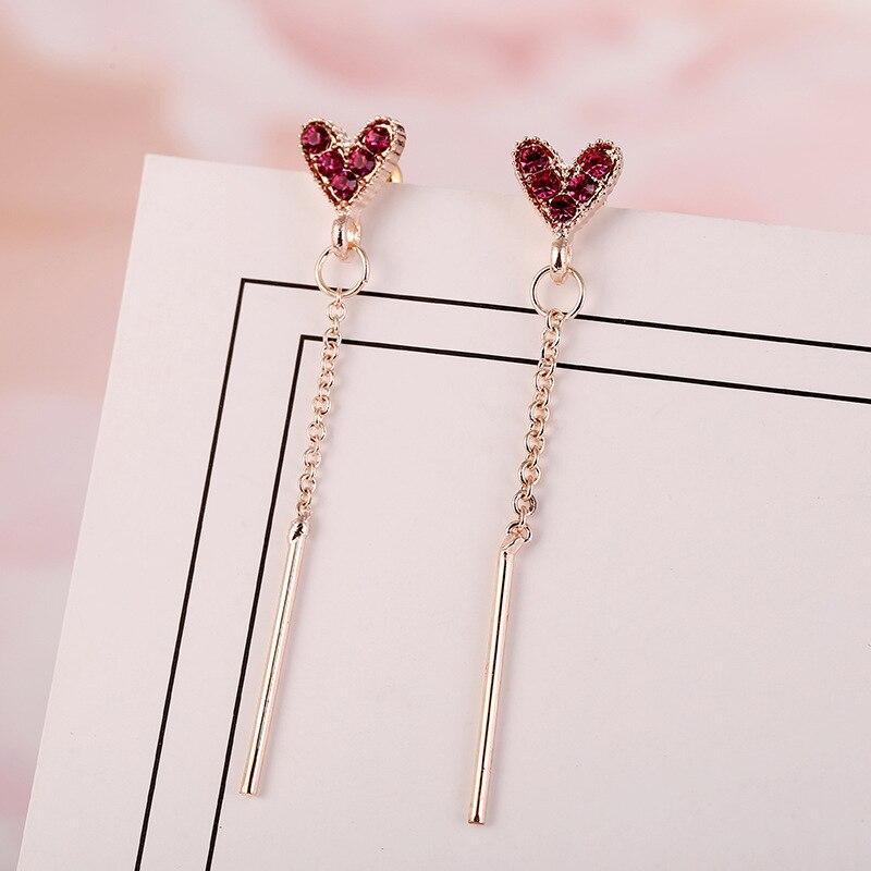 Luxury Brand Long Chain Letter Detailed Hanging Elegant Earrings For Women Modern Crystal Big Dangle Earring Wedding Jewelry Pendants