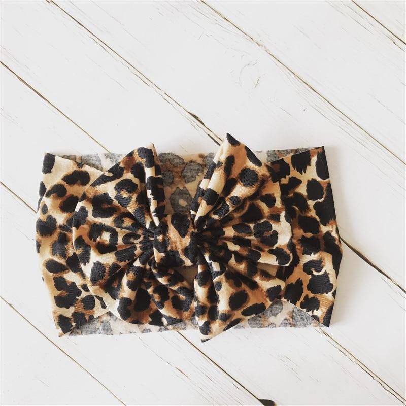 Modern Baby Headband Bow for Girl Leopard Headbands for Newborn Toddler Turban Baby Hair Accessories Design