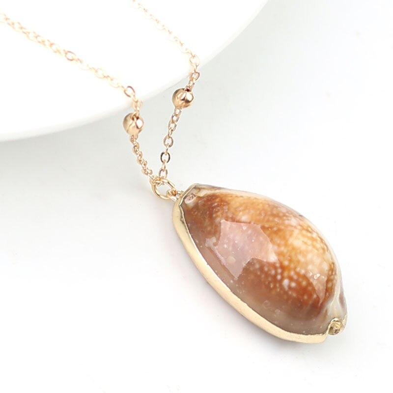 Boho Conch Shell Necklace Shell Gold Shell Chain Necklace Women Seashell Choker Necklace Pendants Jewelry Bohemian Female