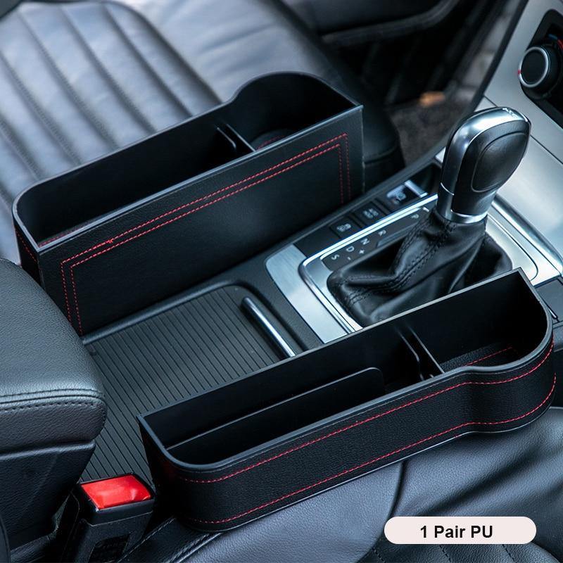 NEW Car Crevice Storage Box Seat Gap Pocket Catcher Organizer Universal Seat Organizer Card Phone Holder Pocket