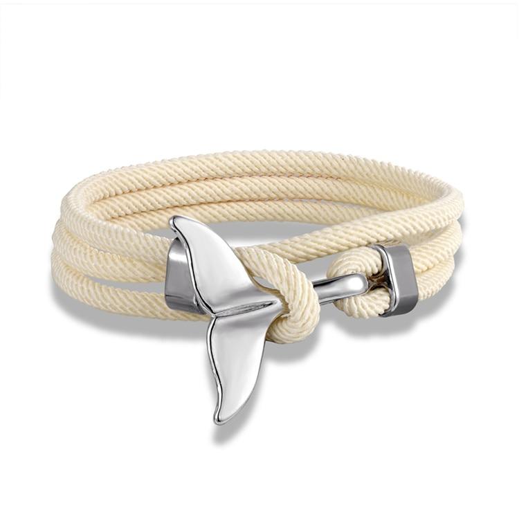 Elegant Modern Charm Whale Tail Amazing Anchor Bracelet For Men And Women Colorful Nice Survival Rope Great Couple Bracelets Homme Femme Lucky Lover Jewelry Water Sports