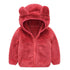 Modern Winter Fleece Children's Sweater Boys and Girls Hoodie Jacket Warm Baby Coat  With Bear Ears