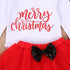 4Pcs Baby Girls Christmas Dress Set Children Long Sleeve Top  Short Skirt Hair Band And Leg Cover