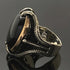 Epic Vintage Gothic Men Ring Claw Shape Round Black Resin Inlay Ring Punk Biker Party Jewelry Gifts In Luxury Modern Design