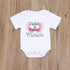 Newborn Kids Baby Girls Boys Clothes Father's Day Letter Print Romper Bodysuit For Baby For Girls And Boys Dadies & Momies Miracle Print