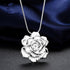 Luxury Shiny Silver Gorgeous Charm Fashion Heart Wedding Love Necklace Silver Jewelry