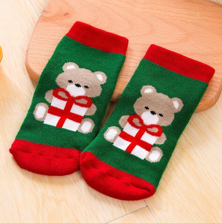 Luxury Christmas Cotton Winter Autumn Baby Girls Boys Kids Socks Children Terry Snowflake Elk Santa Claus Christmas Sokcs for Kids