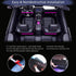 Interior Car Lights LED Car Strip Lights with Two-Line Waterproof Design RGB LED Strip Light With USB Wireless Remote Music Control Multiple Modes and Music Sync Under Dash Car Lighting with Car Charger, DC 12V