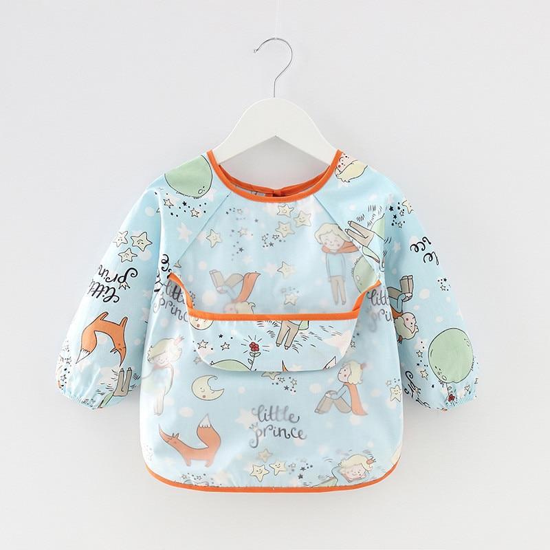 Modern Luxury NEW Baby Cute Cartoon Waterproof Long Sleeve Apron Baby  Feeding Bib for Children Baby and Kids