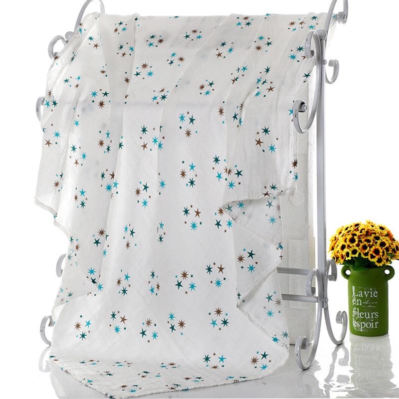 Muslin 100% Cotton Baby Swaddles Soft Newborn Blankets Bath Gauze Infant Wrap Sleep sack Stroller .