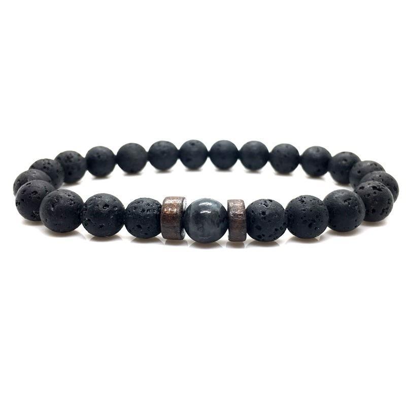 Lava Stone Men Wrist  Bracelet Natural Moonstone Bead Tibetan  Chakra Diffuser Bracelets For Men Jewelry Cool Gifts