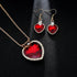 Unique Design Double Layer Water Drop Jewelry Sets for Women Fashion Crystal Necklace Earrings Bridal Wedding Jewelry Sets Gift