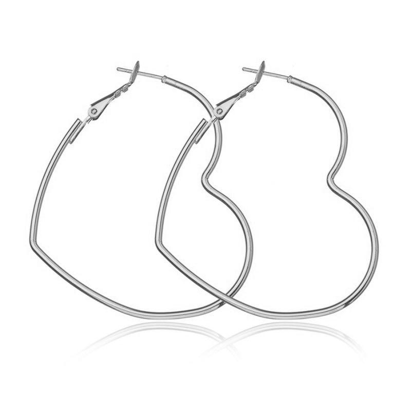 Big Circle Gold and Silver Luxury Woman 40mm 60mm 70mm 80mm Exaggerate Big Smooth Circle Hoop Earrings In Elegant Style