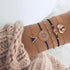 Boho Rose Map Bracelets & Bangles for Women Bohemian Round  Charm Bracelet Set Fashion Multilayer Accessories Luxury Jewelry