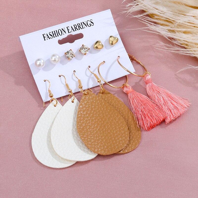 Vintage Retro Acrylic Earring Statement Luxury Tassel Earrings Korean Dangle Drop Earrings for Women Fashion earings Jewelry