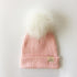 Winter Baby Boy Girl Artificial Pompom Knitted Hat Toddler Kids Caps With Pompon for Newborn