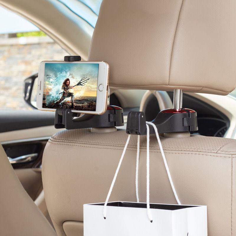 NEW Adjustable Car Headrest Hooks Mobile Stand  Car Phone Holder Fastener Seat Back Hanger Clips For Bag Handbag Houseware For Phones