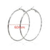 Big Circle Gold and Silver Luxury Woman 40mm 60mm 70mm 80mm Exaggerate Big Smooth Circle Hoop Earrings In Elegant Style