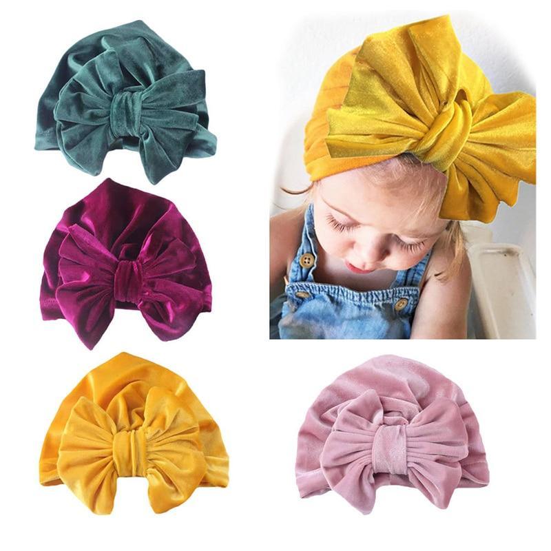 Infant Baby Headbands Solid Cotton Knot Turban Headband For Girls  Beanie Hat Headwear For Girls