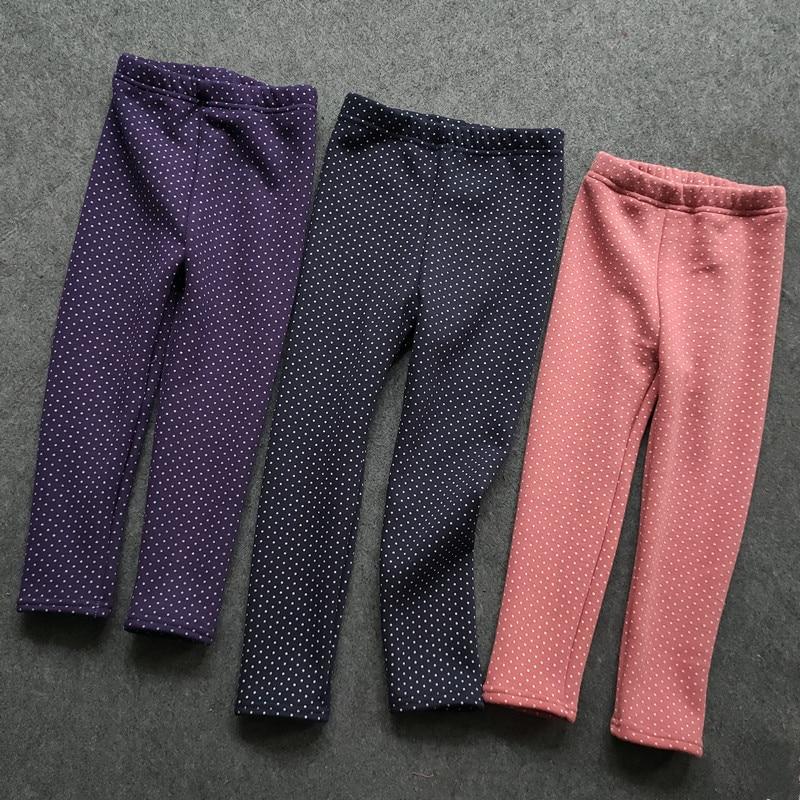 Kids Pants Small Dot Plus Girls Leggings Children's Girl Cotton Stretch Trousers Children Clothing