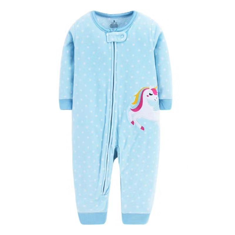 Modern Baby Girl And Boys Pajamas Clothes fleece One Pieces Jumpsuits Romper For Kids 9 - 24M