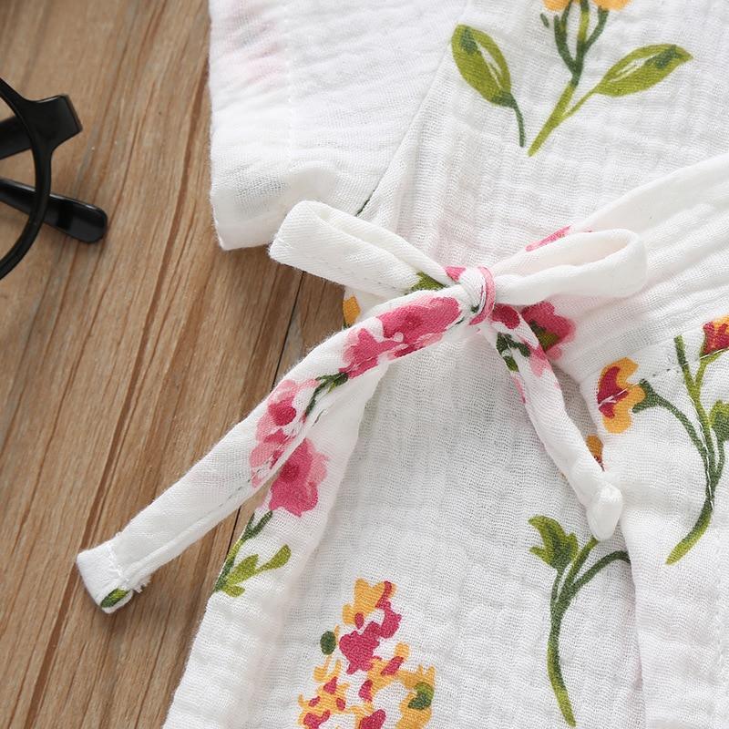 Summer Baby Girl/Boys Clothing Short-sleeved Rompers Jumpsuit Floral Print  Cute Soft Newborn Infant Baby Playwear For Girls and Boys Kids