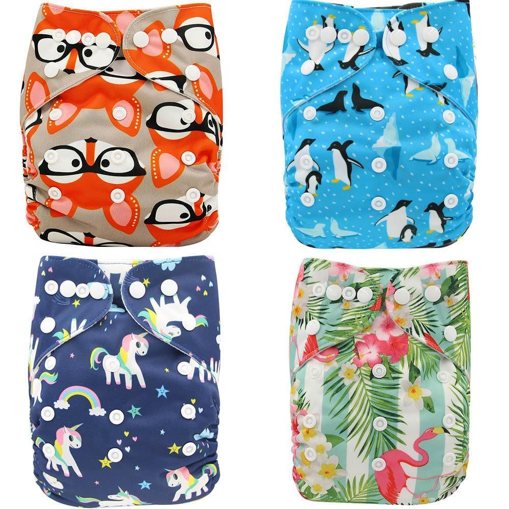 Baby Cloth Diapers Reusable Nappies Character Unisex Baby Care Pants Waterproof Pocket Cloth Diaper For Baby