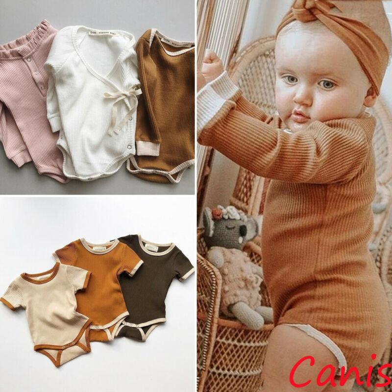 Fashion Newborn Baby Boy Girl Romper Jumpsuit Outfits Knitted Cotton Clothes For Babies In Classic Style