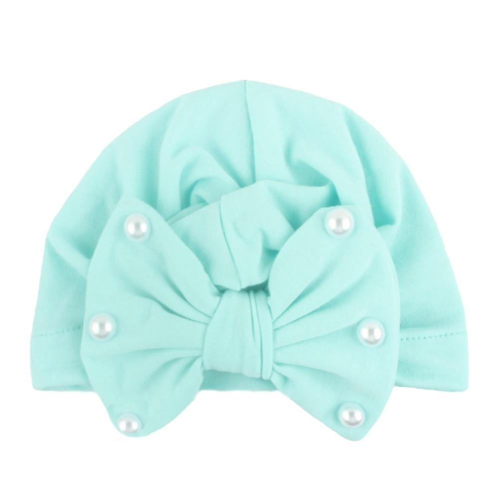 Modern Baby Hats Cute Rabbit Bow Knot with Pearls Baby Girl Hat with Pearls  for Kids In Diamond Luxury Style