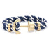 Luxury Modern Handmade Stainless Stell Men Anchor Bracelet made of Nylon in Navy Blue Color For Man