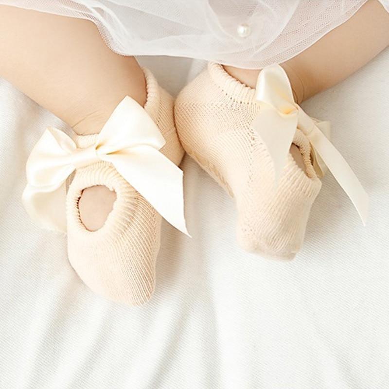 Baby Girl  Anti-Slip Cotton Bow Lace Flower Floor Socks Spring Socks Excellent Quality Everyday Wear