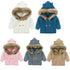 Warm Winter Luxury Newborn Baby Boy Girl Knitted Buttons Hooded Jacket Coat In Modern Design