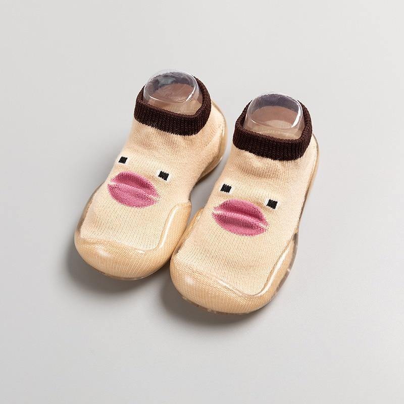 Children Anti-slip Shoes Newborn Baby Girl Cotton Non-slip Floor Socks Baby Boy Rubber Cartoon Indoor Socks Infant Shoes