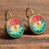 Handmade Boho Flower Drop Earrings For Women Vintage Jewelry Geometric Pattern Round Earrnings