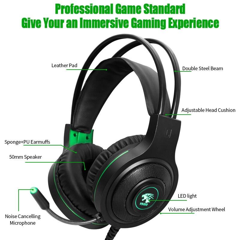 Modern LED STEVVEX Gaming Headphones USB 3.5mm USB Wired Game Headset Professional Earphones with Mic Voice Control for Laptop Computer and Gaming  (3.5mm Plug)