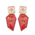 New Hot Modern Fashion Earring Gold Color Resin Irregular Drop Earrings Luxury for Women Elegant Wedding Jewelry