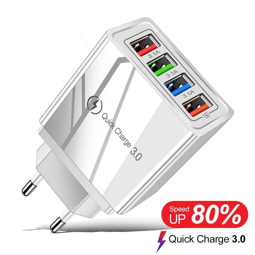 EU/US Plug USB Charger Quick Charge 3.0 For Phone Adapter Tablet Portable Wall Mobile Charger Fast Charging