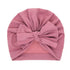 Modern Luxury Baby Girl Lovely Soft Winter Big Bow Turban Bonnet Cotton Caps For Girls Baby