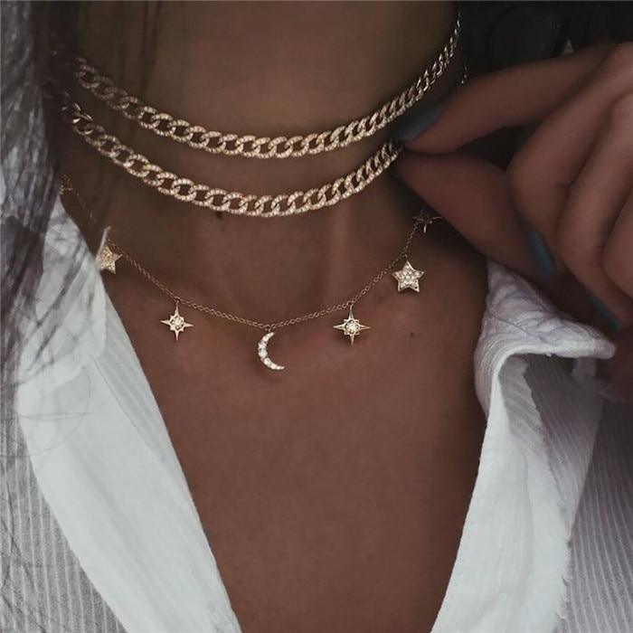 Modern Luxury Design Cross Gold Pendant Necklaces For Women In Gold Modern Jewelry Style