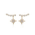 New Luxury Long Crystal Tassel In Gold Color Dangle Earrings For Women