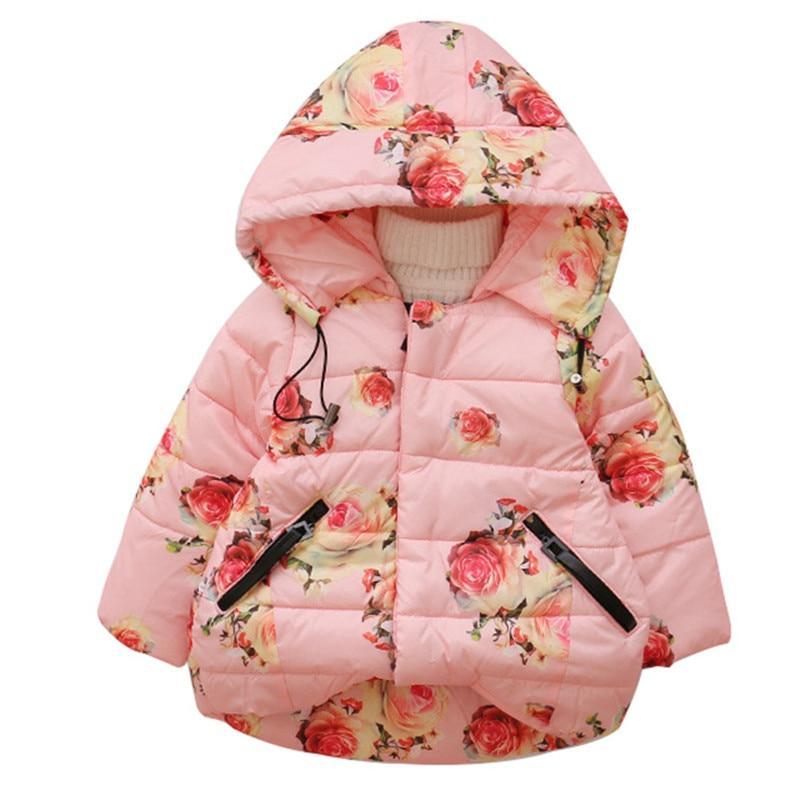 Luxury Modern Designer New Winter Baby Outerwear Hooded Printed Cotton Padded Jacket and Coats For Babies and Girls Kids