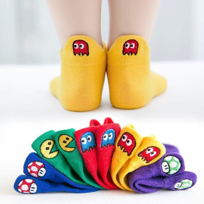 5Pairs Cartoon Embroider Multicolor Summer Spring Newborn Boy Kids Baby Girls Breathable Socks For Kids