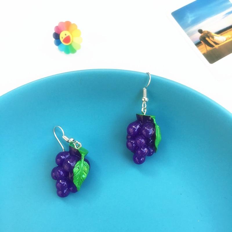 Unique Resin Stereo Lemon Orange Earrings With Long Pendant Fashion Summer Fruit Jewelry Designs For Girls And Teenagers