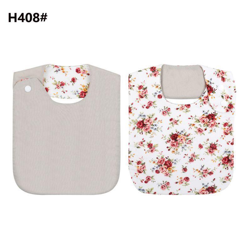 Floral Vintage Newborn Double Side Bibs Boys Girls Waterproof Linen Cotton Saliva Towel