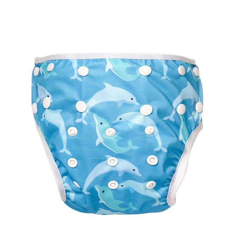 Baby Reusable Swimming Diapers Cartoon Swimwear Children Adjustable Summer Nappy Pants Diaper for Babies