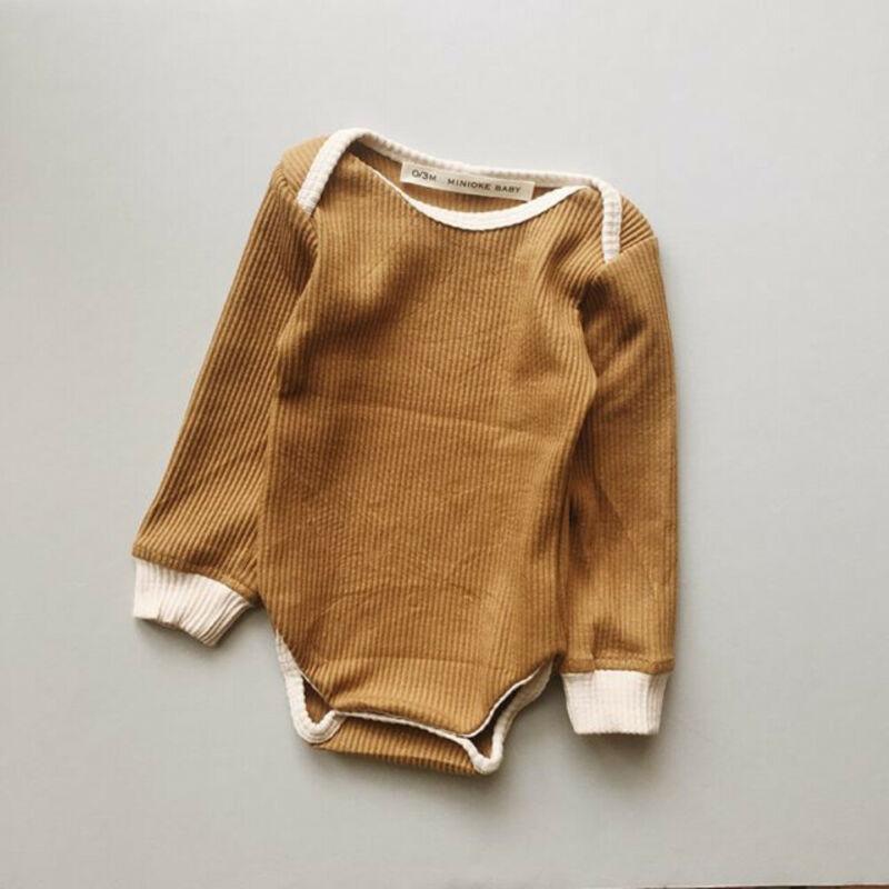 Fashion Newborn Baby Boy Girl Romper Jumpsuit Outfits Knitted Cotton Clothes For Babies In Classic Style