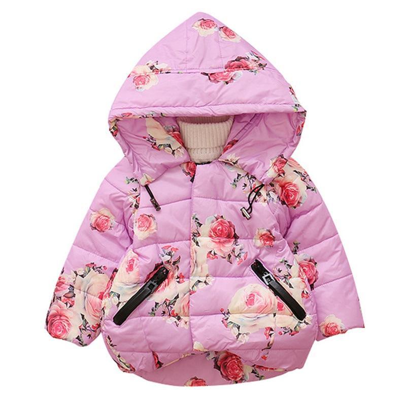 Luxury Modern Designer New Winter Baby Outerwear Hooded Printed Cotton Padded Jacket and Coats For Babies and Girls Kids